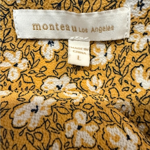 Monteau Los Angeles Floral Mini Dress size L - Picture 5 of 5
